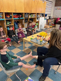 Pre-k started noticing animal tracks outside this week
