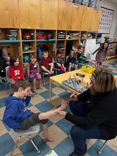 Pre-k started noticing animal tracks outside this week