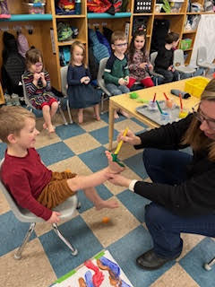 Pre-k started noticing animal tracks outside this week