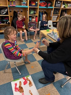 Pre-k started noticing animal tracks outside this week