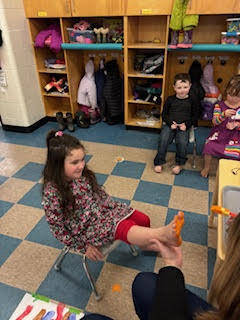 Pre-k started noticing animal tracks outside this week