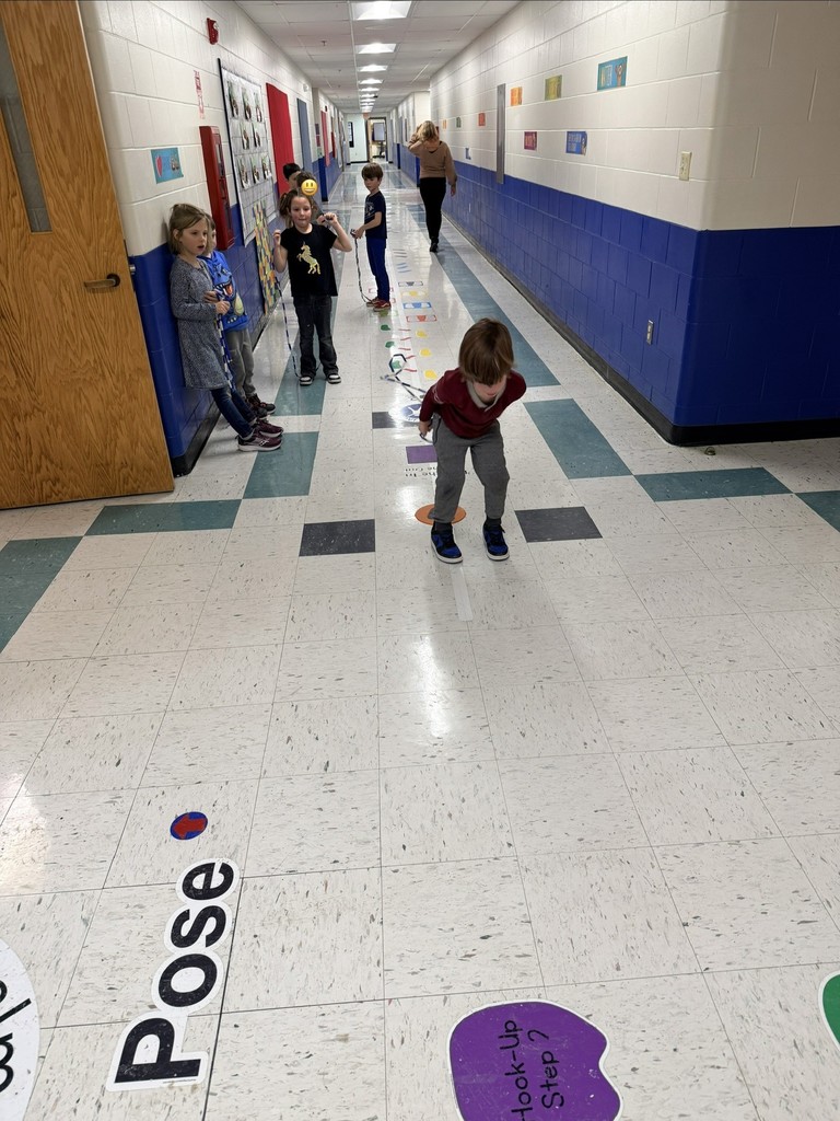 Jump rope with Mrs. Erin! They came to show Mrs. Ellis how well they did at the end of PE! 