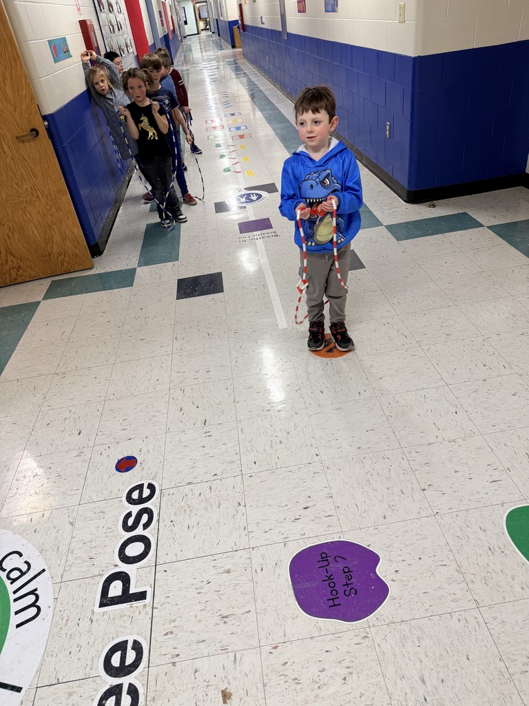 Jump rope with Mrs. Erin! They came to show Mrs. Ellis how well they did at the end of PE! 