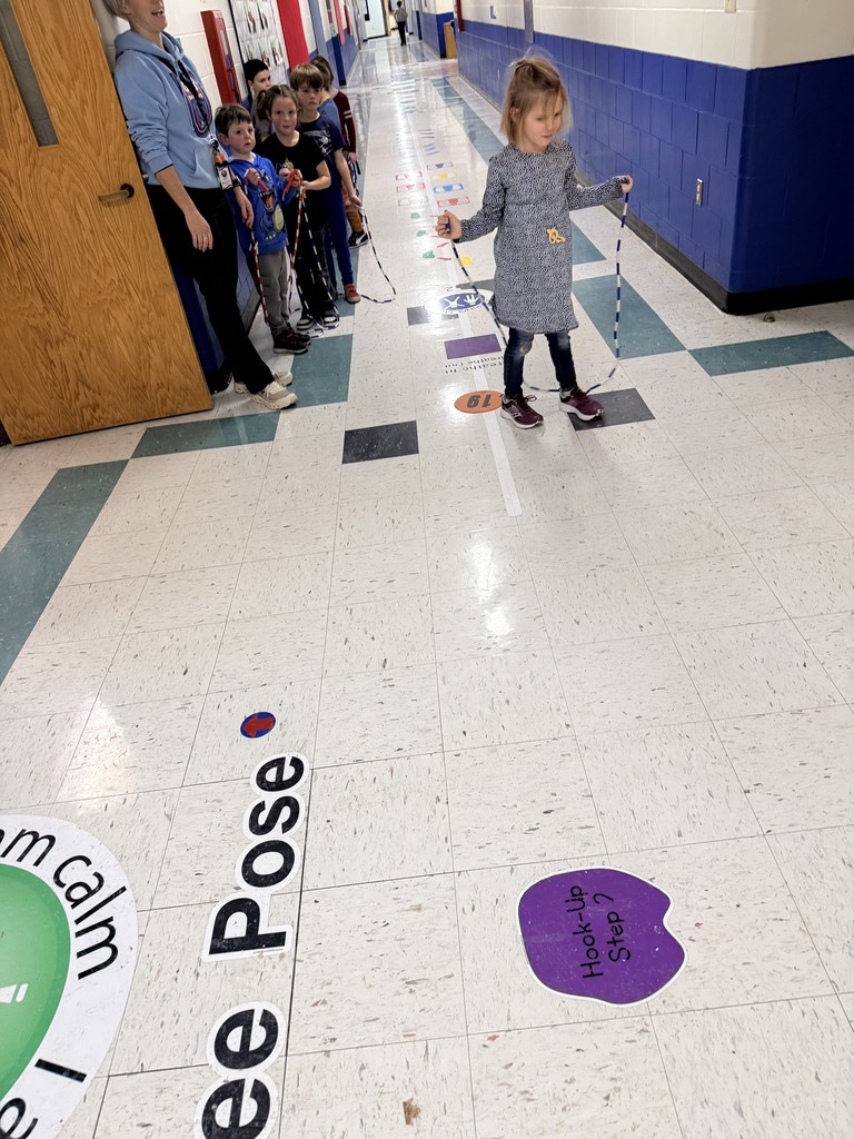 Jump rope with Mrs. Erin! They came to show Mrs. Ellis how well they did at the end of PE! 