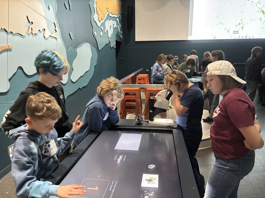 Fifth at Gulf of Maine Research Institute identifying plankton