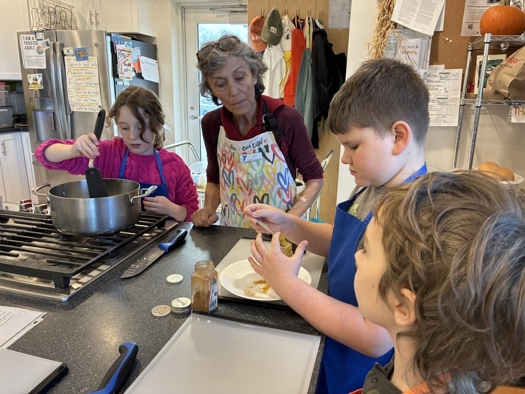 Second graders made soup, crackers, and salad during their visit to the FARMS cooking program at the YMCA!