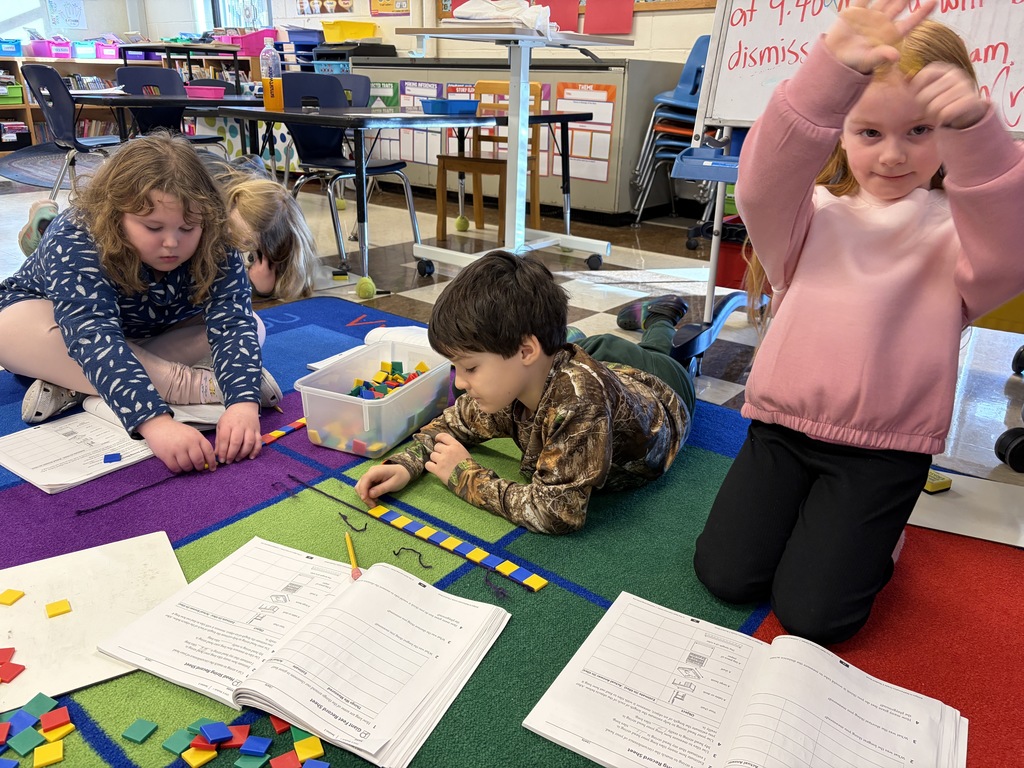 In math, Mrs. Michaud’s class has been working on measurement. 