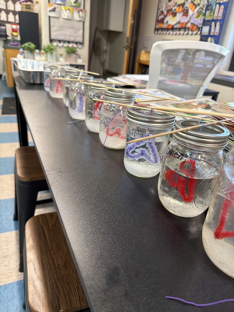 Mrs.Ball’s class making crystal hearts! ❤️