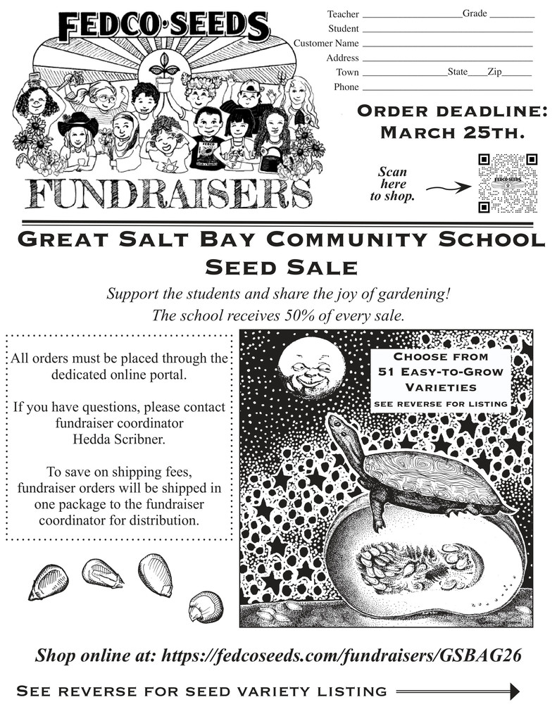 GSB Annual FEDCO Seed Sale Flyer