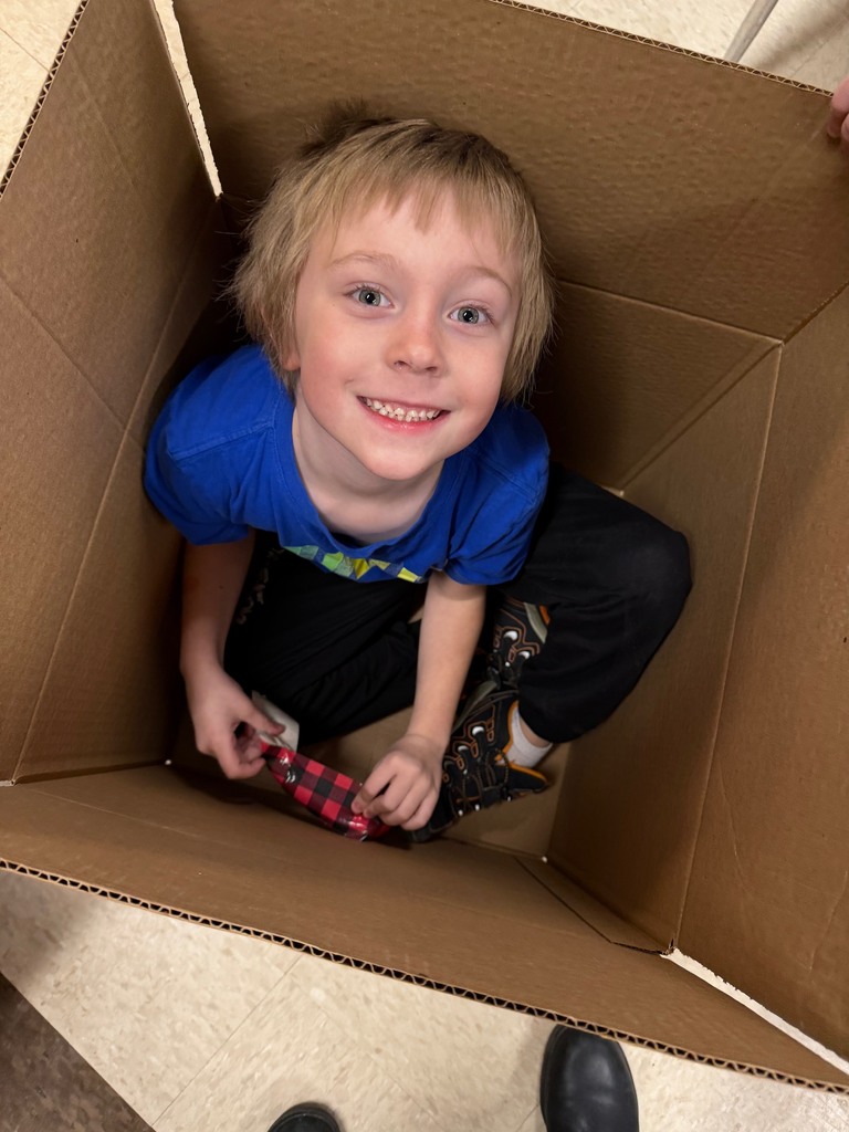 Mrs. Verney’s class voted on cardboard box forts and stuffy day for their reward after filling their sticker chart! Look at the creativity!