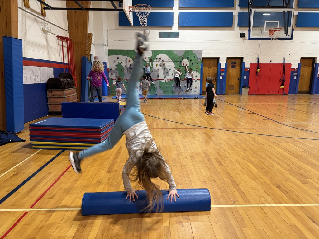 1st and 2nd grade started their tumbling unit this week in PE. They are enjoying challenging themselves with this unit as well as in pairs. 