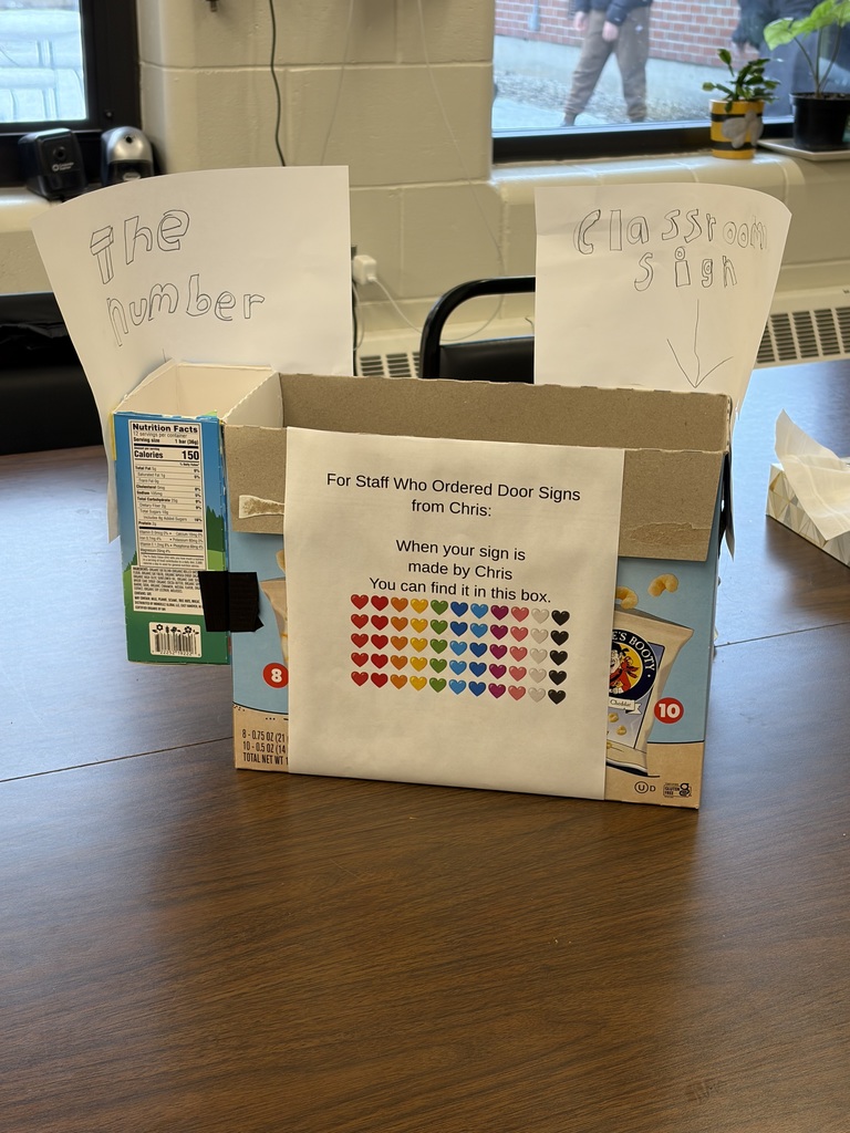 Chris has been 3D printing room signs for staff.