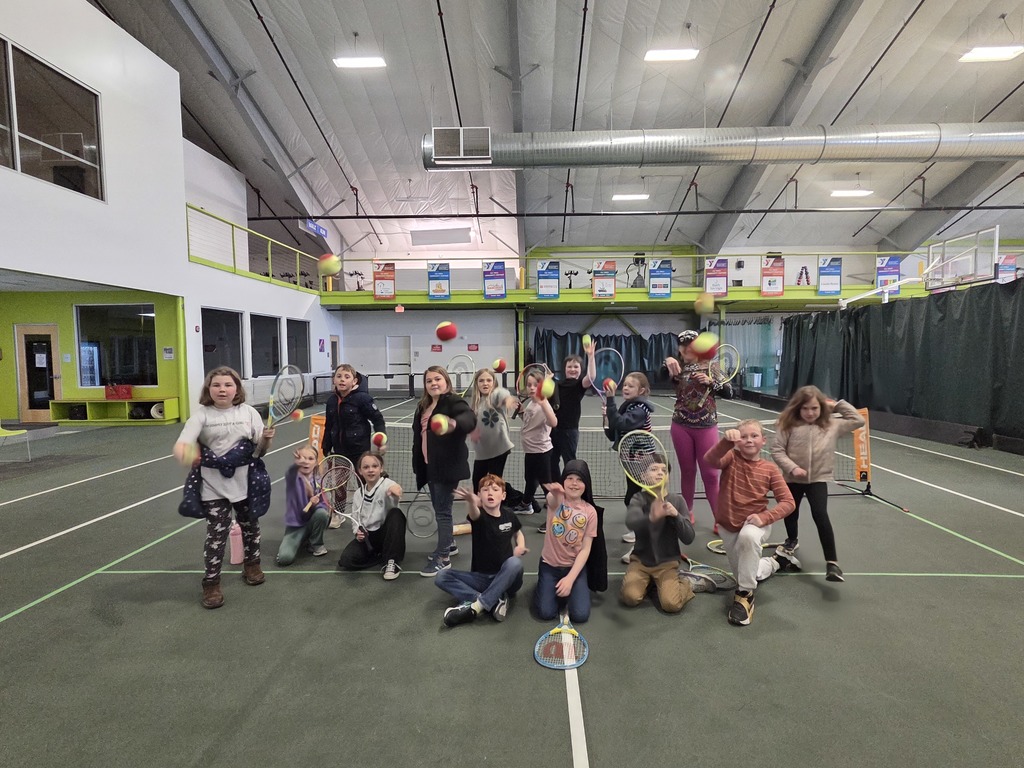 Ms. Tracy's class wrapped up their month of tennis lessons at the Y with Ms. Georgia. They had a blast and improved their skills.
