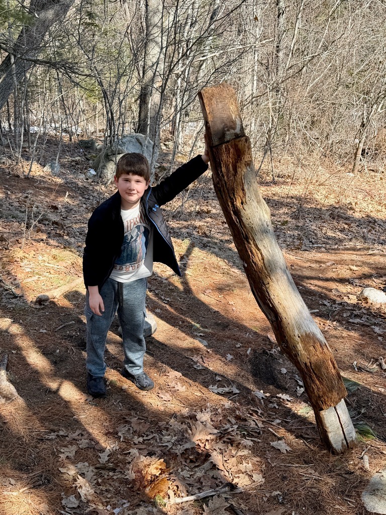 2nd graders always finding ways to have fun in the woods!