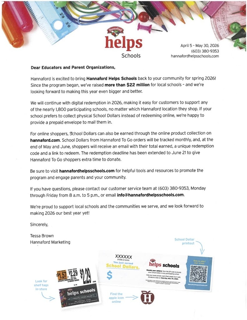 Hannaford Helps Schools