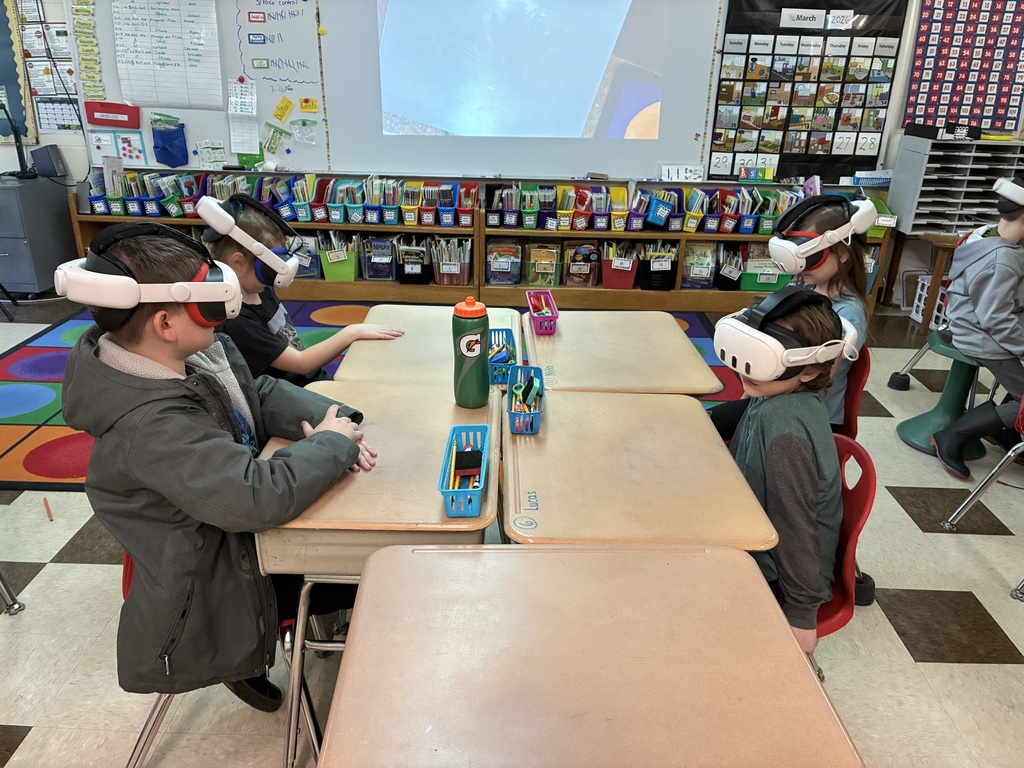 Second graders took a VR tour of Africa after studying the continent!
