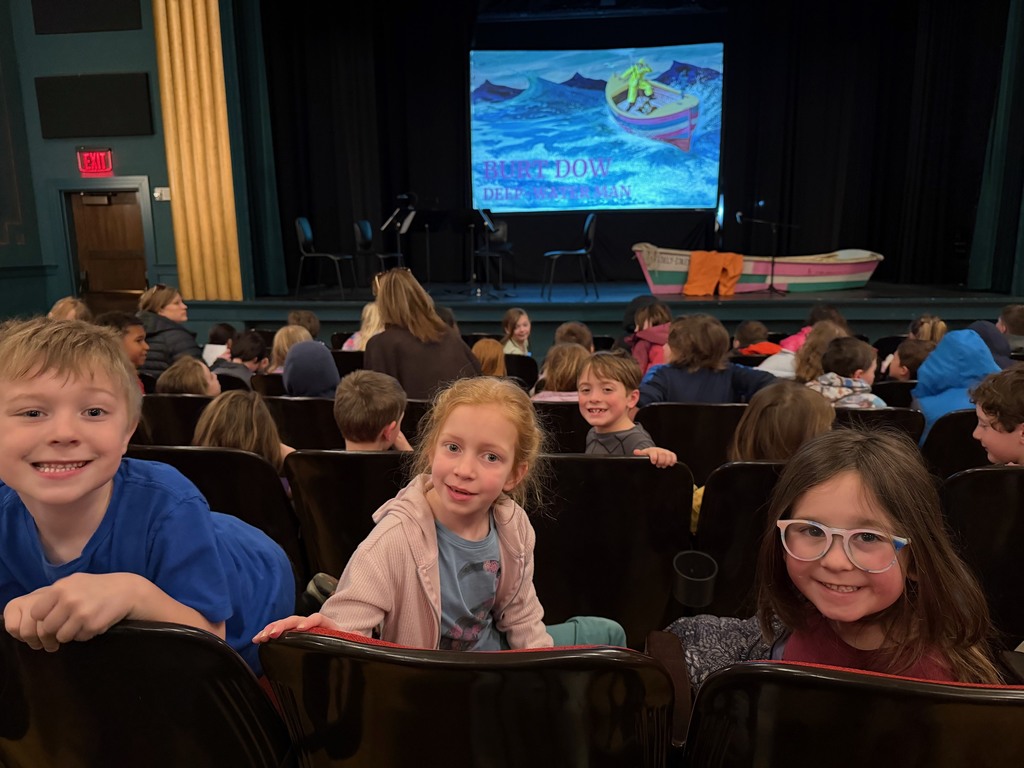 First graders had a great time at the Strand Theatre for the Burt Dow Deep Water Man performance.