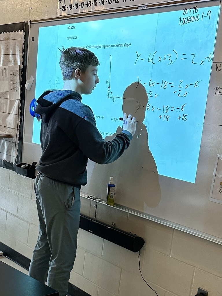 8th graders are working on graphing linear equations!