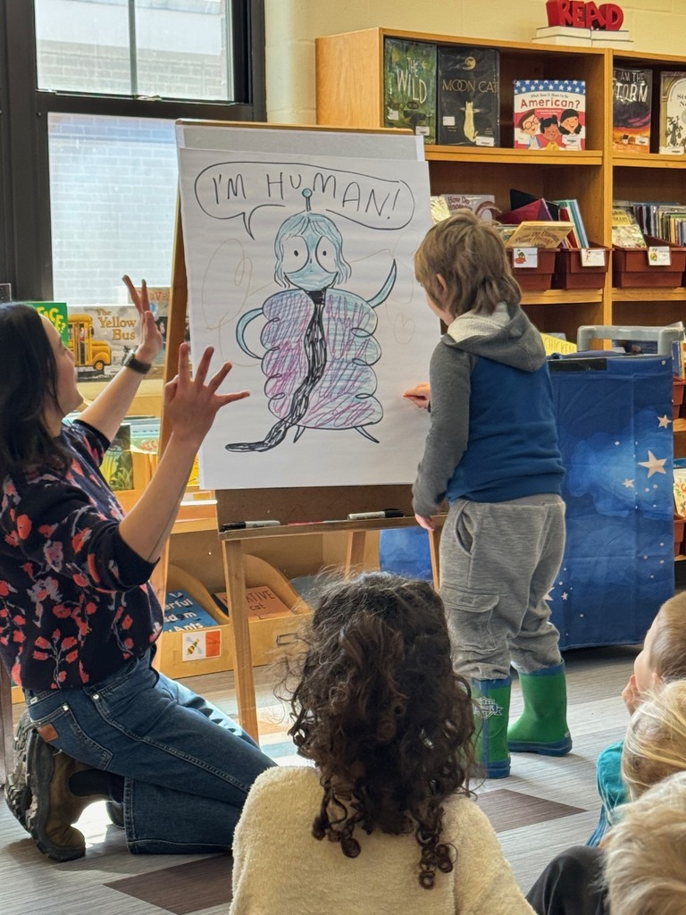 GSB students in grades K, 2 and 3 enjoyed an excellent visit with Artist and Author X.Fang on Wednesday, April 8th.