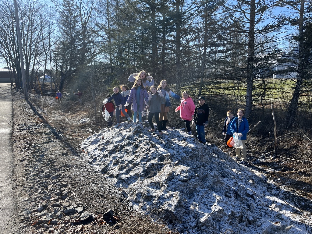 In honor of Earth Month, students are learning about beneficial bugs and then head out to clean up around our school. 