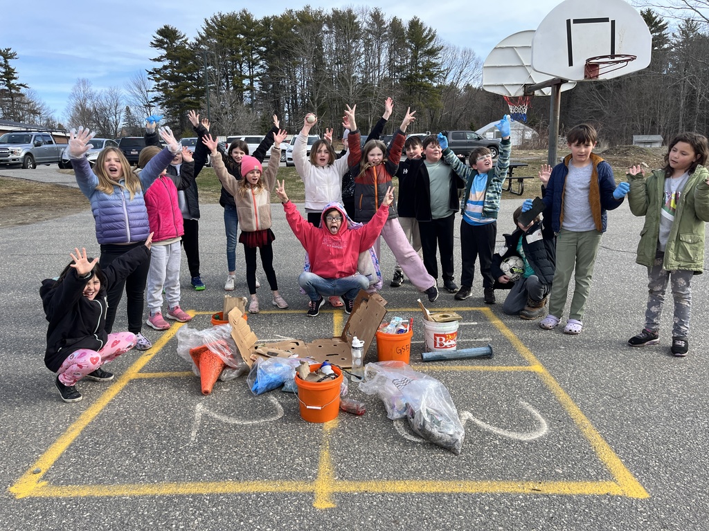 In honor of Earth Month, students are learning about beneficial bugs and then head out to clean up around our school. 