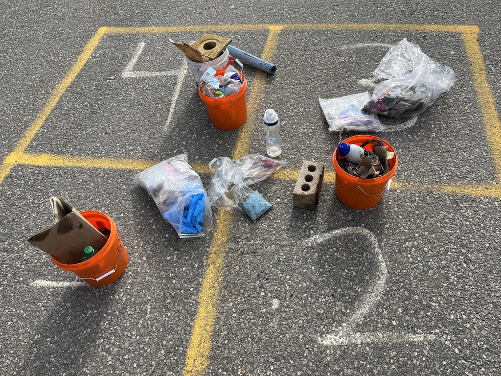 In honor of Earth Month, students are learning about beneficial bugs and then head out to clean up around our school. 