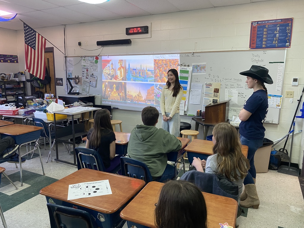 Residential students from Lincoln Academy came to present to our 5th and 6th graders about their home countries and customs.