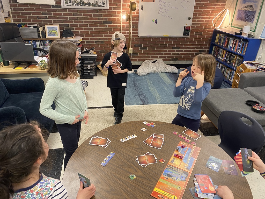 1st graders playing their favorite game, Dixit, with Ms. Jen. It’s a great game for using your imagination and thinking skills!