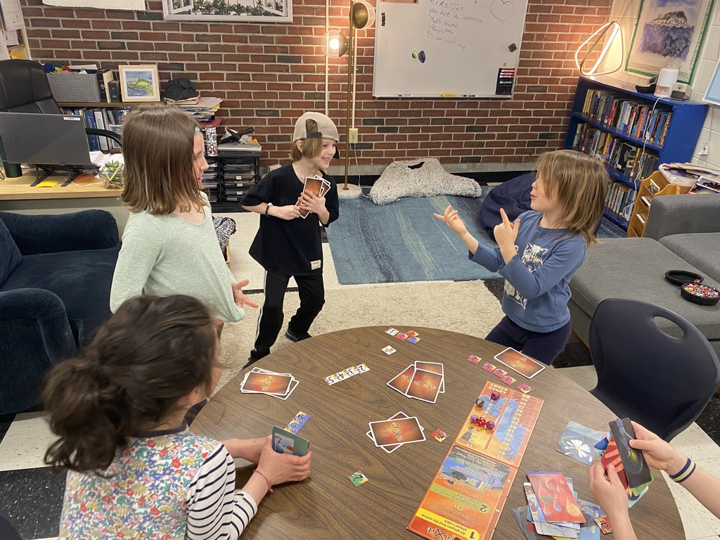 1st graders playing their favorite game, Dixit, with Ms. Jen. It’s a great game for using your imagination and thinking skills!