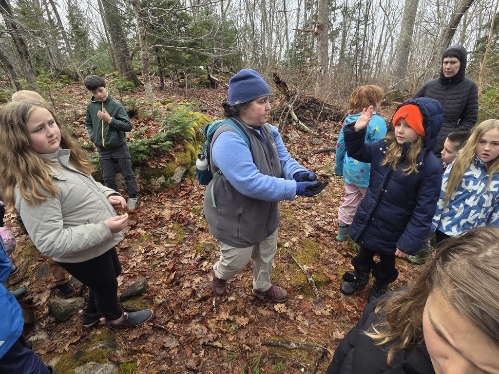 Third grade headed down to Tracy Shore in South Bristol to explore a vernal pool and nature hike with Sarah from Coastal Rivers Conservation Trust.