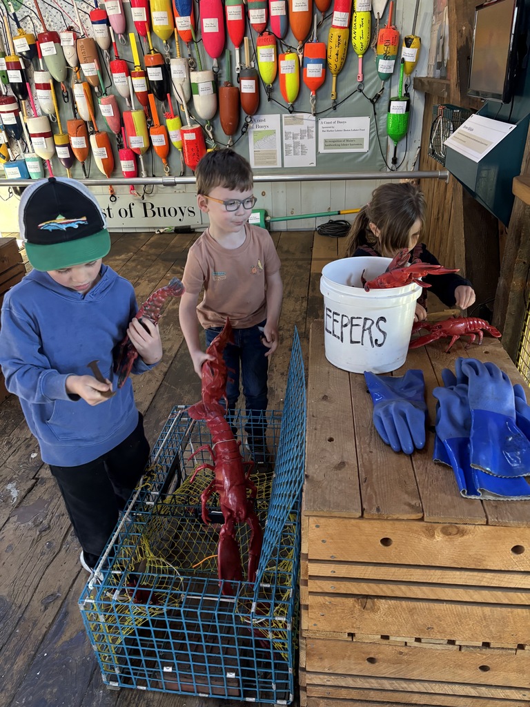 Pre-K visited Maine Maritime Museum and learned all about lobsters and the lobsering in Maine. They also enjoyed the Chris Van Dusen exhibit and playing on the museums outdoor pirate's ship.