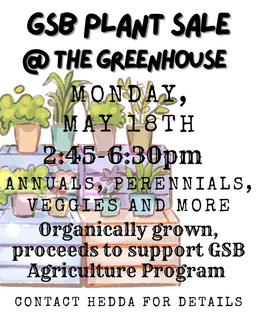 GSB Plant Sale May 18th
