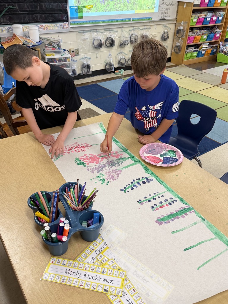 Lupine painting with Ms. Stacey after reading Miss Rumphius!