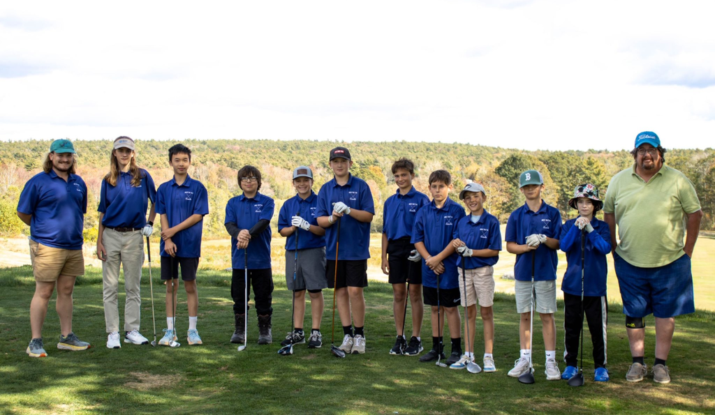 Coach Liam far left with last year’s GSB golf team