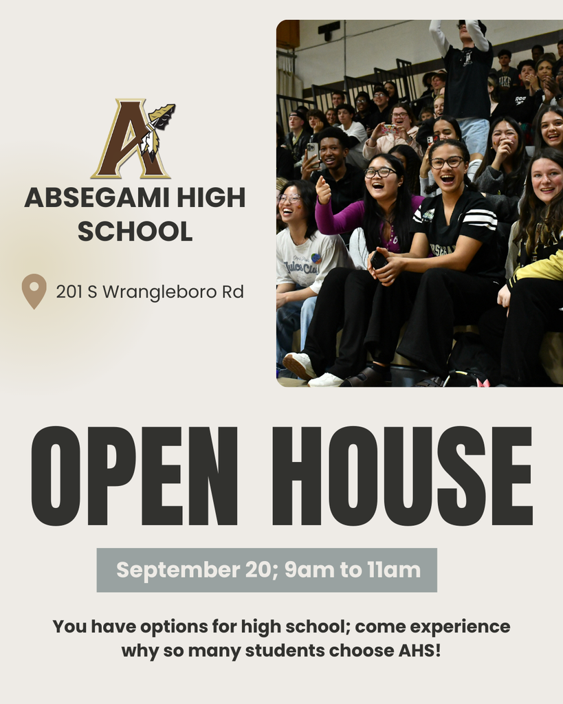 ahs open house is on 9/20 from 9-11 am