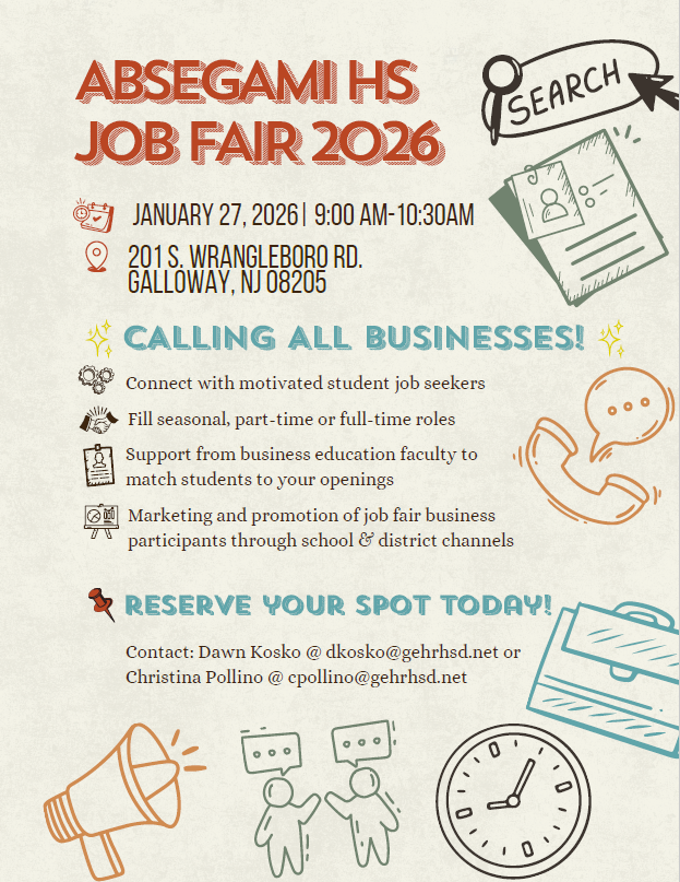 ahs is hosting a job fair. businesses can attend to hire students