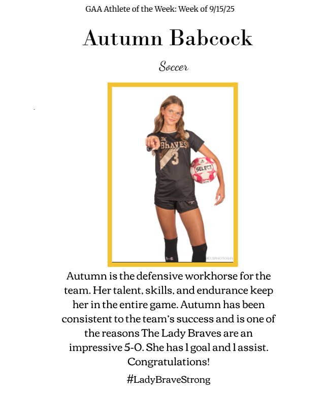 picture of soccer player holding a bold. below picture has details of her accomplishments