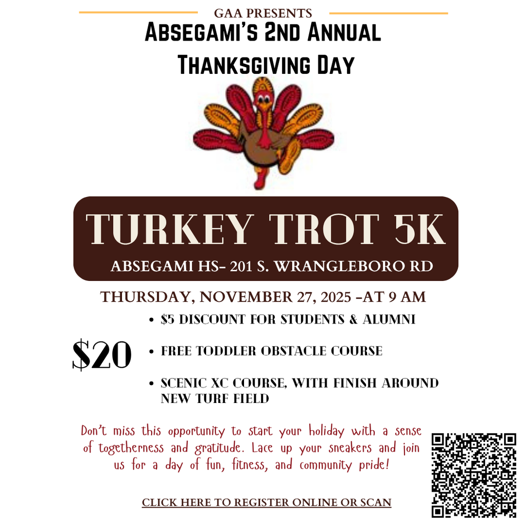 Turkey Trot is on nov 27 at 9am
