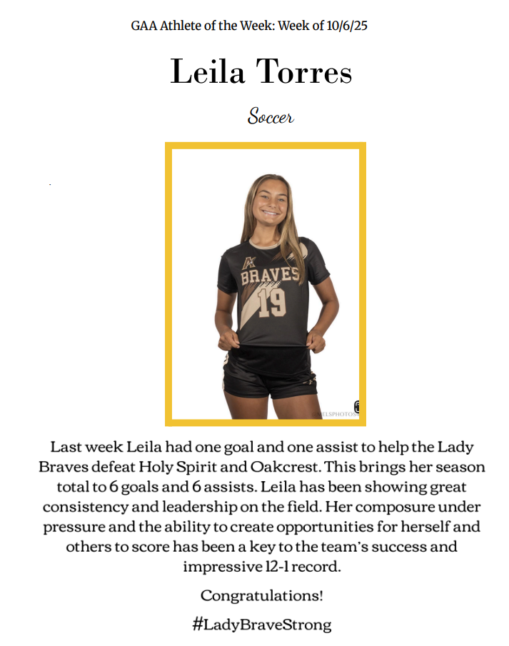 leila is gaa's ahtlete of the week
