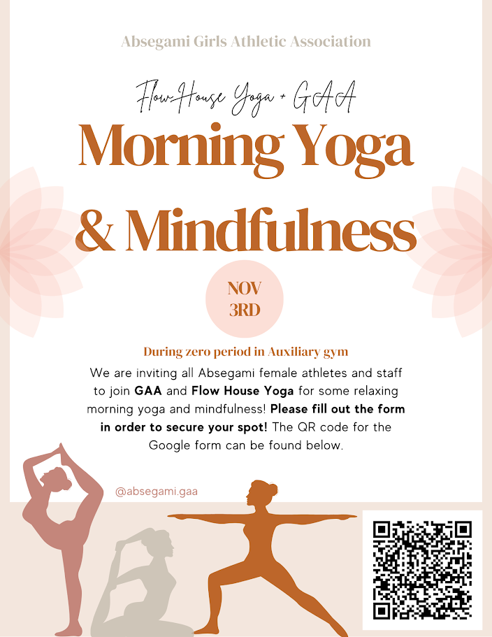 GAA is hosting a yoga event on nov 3