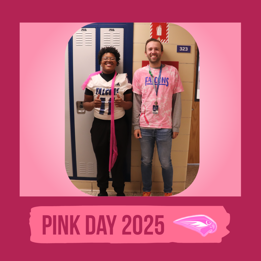 On October 17th, students and staff came together for a group photo on the football field dressed in pink to show their support in raising awareness for breast cancer and treatment. Additionally, staff participated in a denim day to raise funds to be donated to the MetaVivor Metastatic research foundation. Photos by: Jamie Chiao, Malik Hughes & Gio Archundia