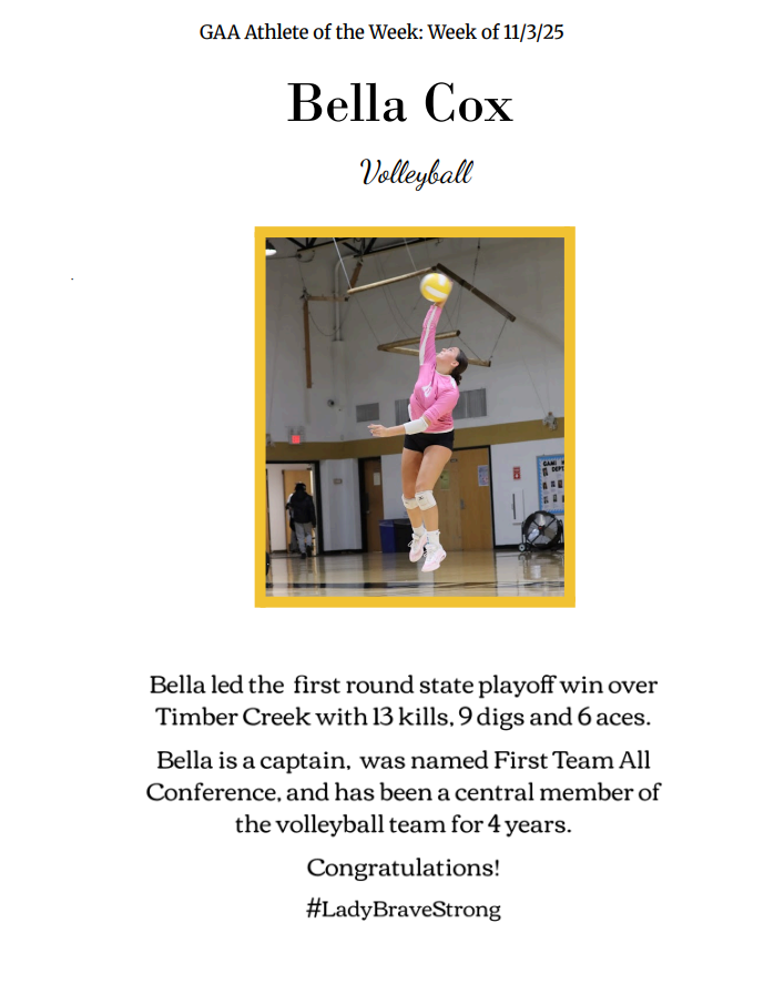 gaa athlete of the week is bella