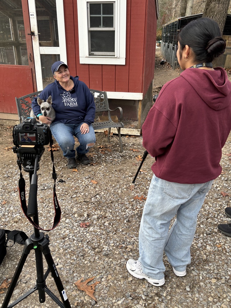 Recently, students from Oakcrest Media and the Digital Communications Magnet program traveled to The Funny Farm to create a promotional video to showcase the  services that owner Laurie Zaleski and her volunteer staff provide to local rescue animals and the community. For more info about Laurie's story, the farm or how you can help their cause, visit funnyfarmrescue.org