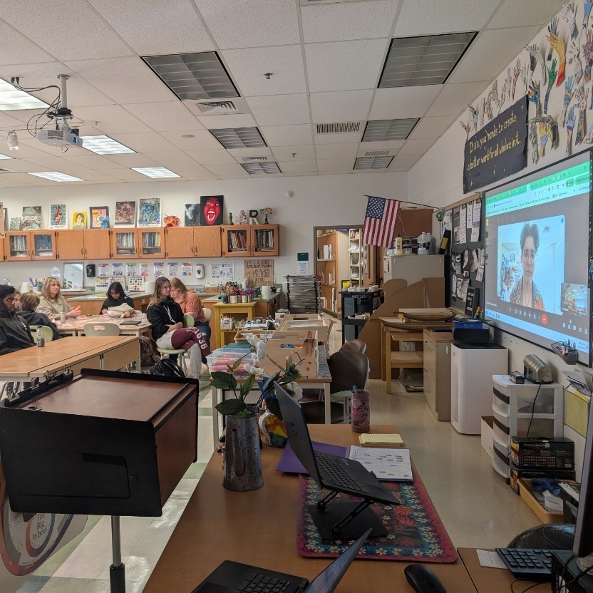 "Ask an Illustrator" presentation with Cedar Creek 2019 graduate and professional illustrator Mads Torres