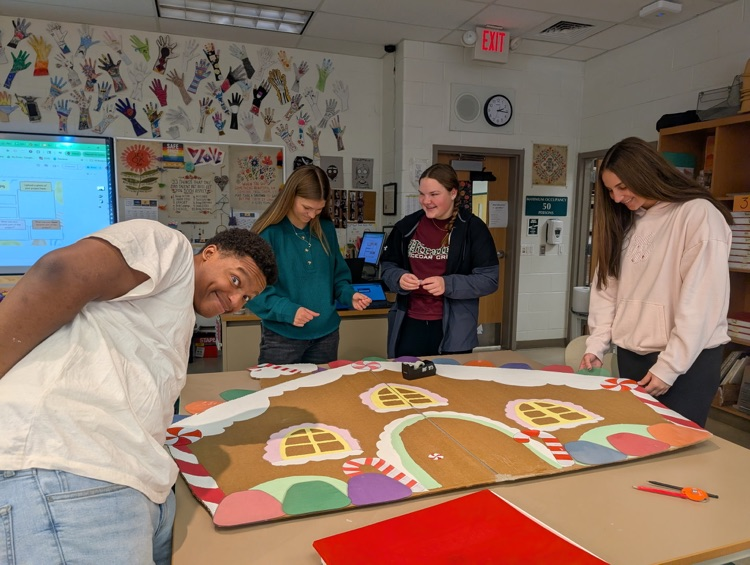 working on the parade float