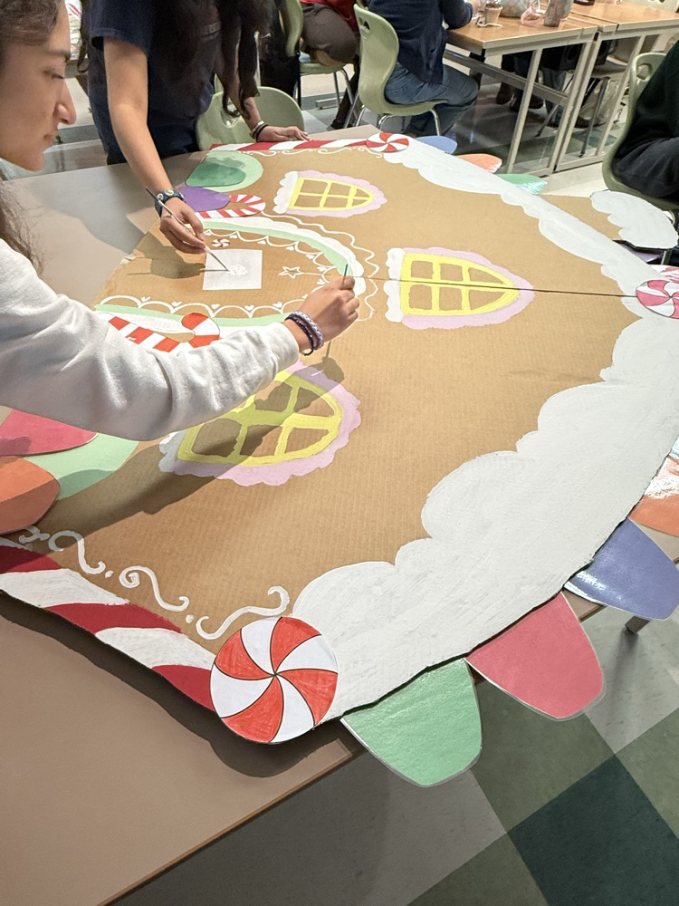 working on the parade float