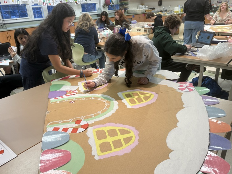 working on the parade float