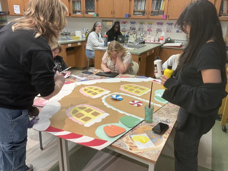 working on the parade float