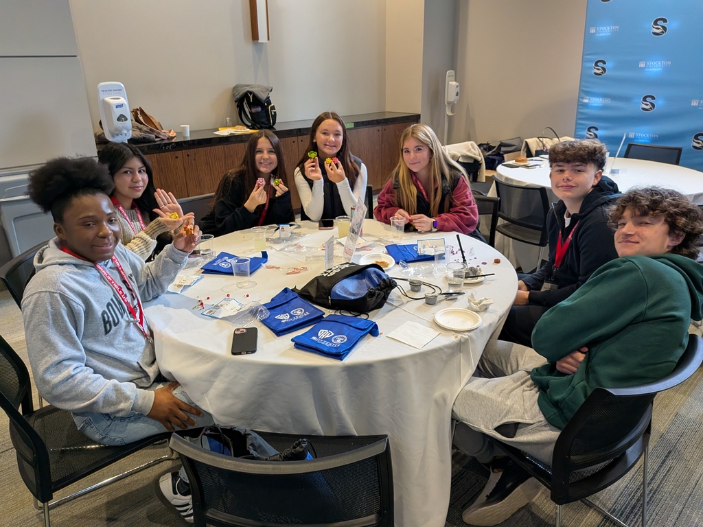 group of students showing their craft