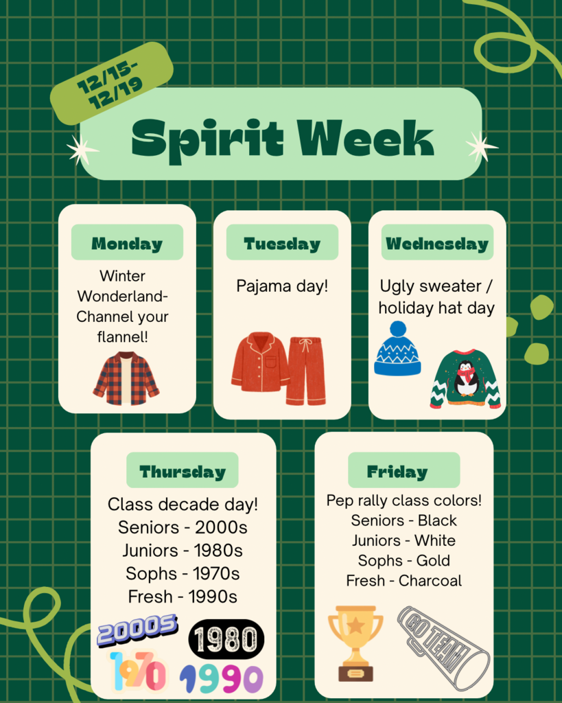 spirit week dates with attire